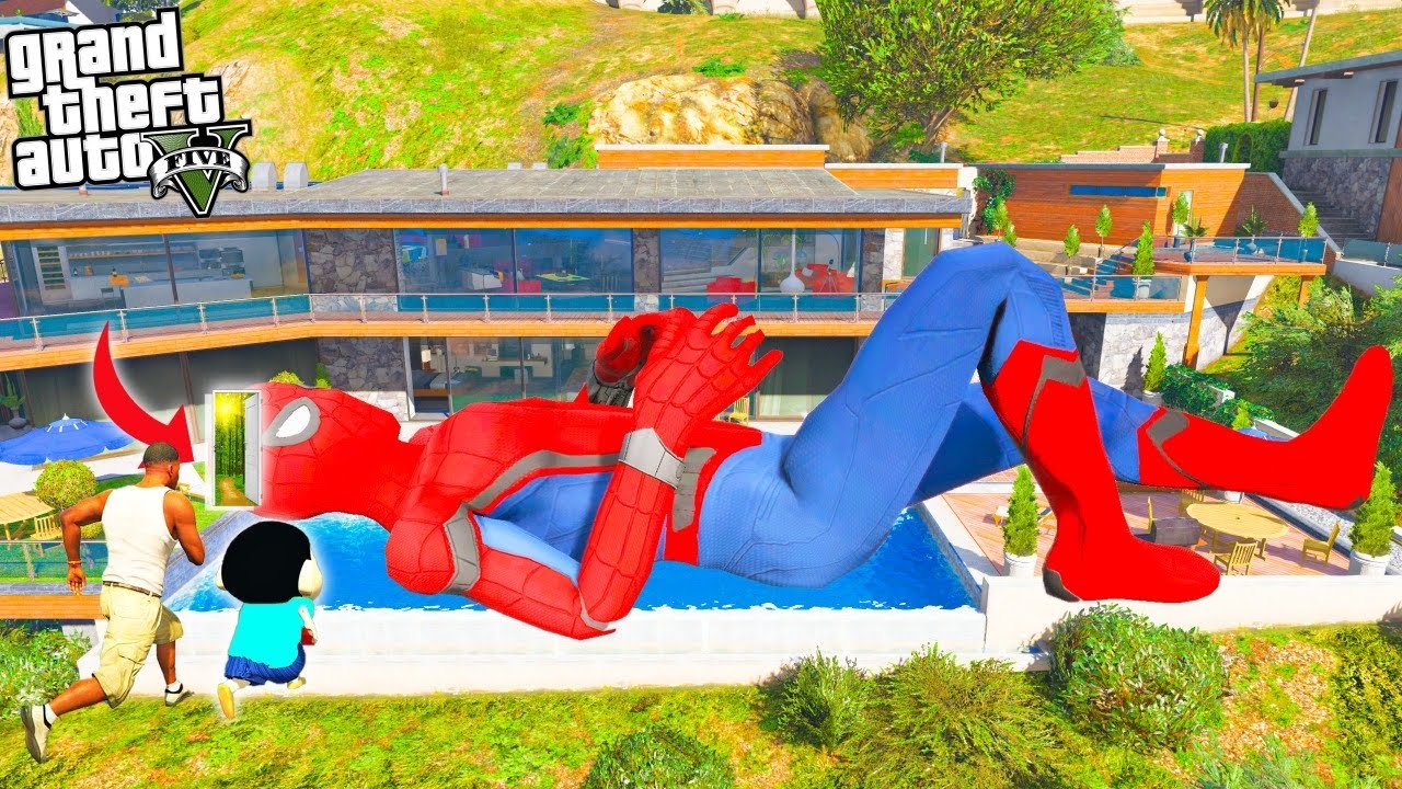Franklin AND SHINCHAN Enter Inside SPIDERMAN Head || INSIDE SPIDERMAN BRAIN... SumitOP