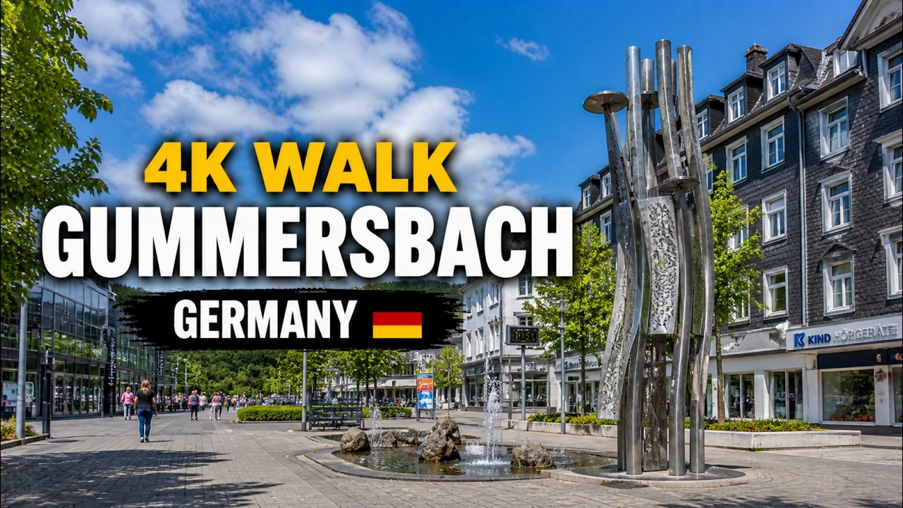 Gummersbach 4K Walking Tour | Relaxing City Walk in Germany