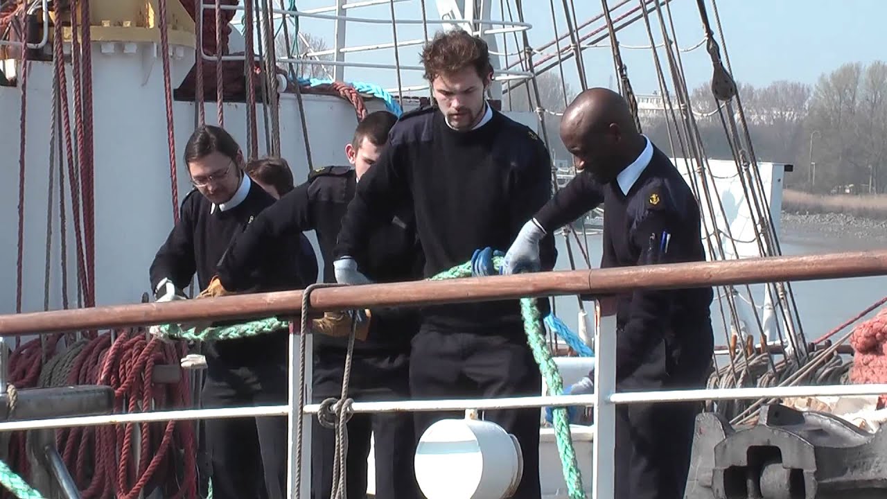 Departure DAR Mlodziezy Antwerp Maritime Academy Trainee Trip March 2012