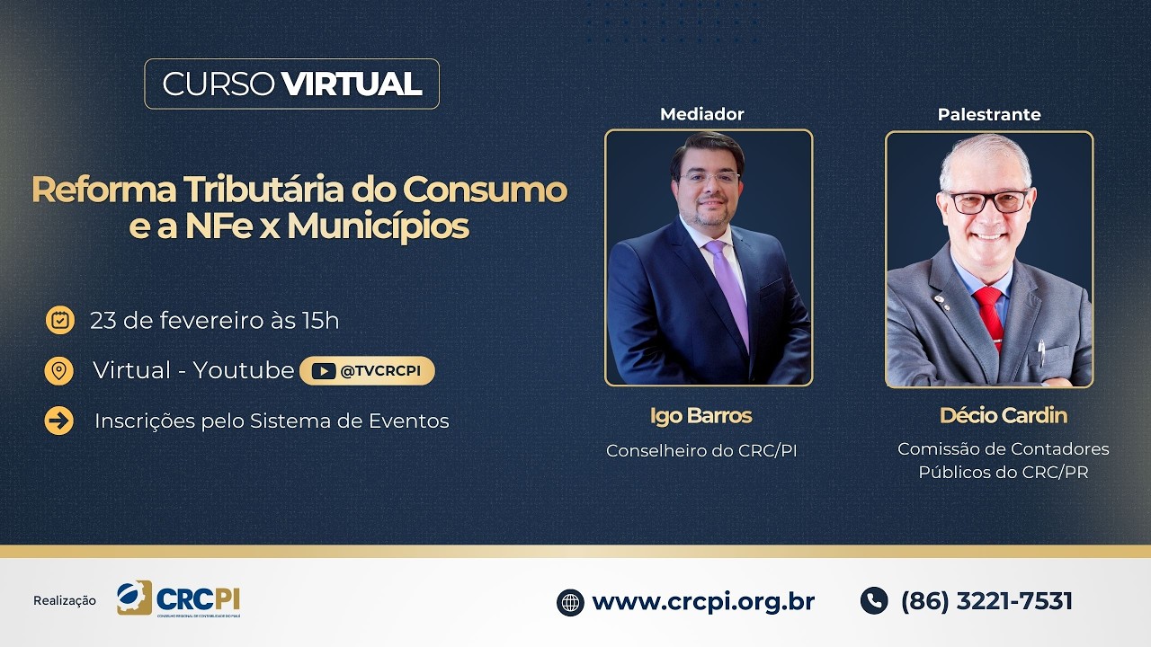 Reforma Tributária do Consumo e a NFe x Municípios CRC Piaui