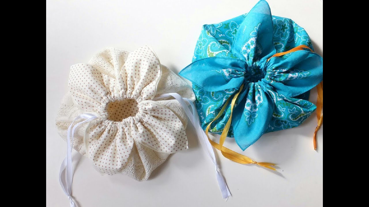 ＤＩＹ *＊ Petal drawstring bag tutorial, by hand sewing. ＊*