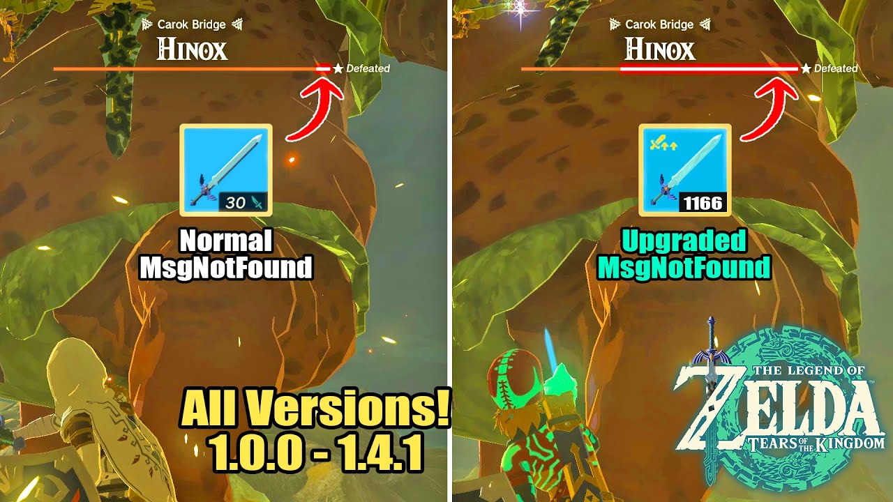 The EASIEST Method to Upgrade and Fuse an Item to the MsgNotFound Master Sword in TotK! 1.0.0-1.4.1