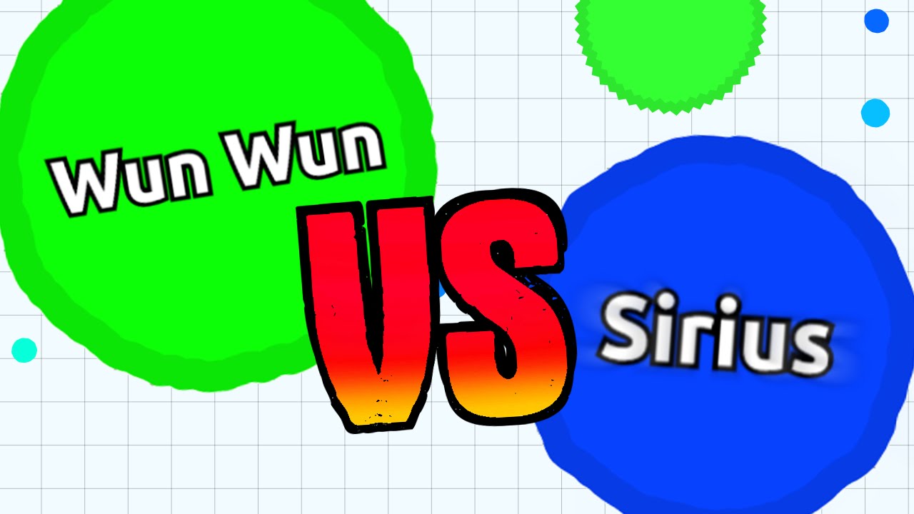 WUN WUN vs. SIRIUS // Official Agario Battle // Agar.io Solo Gameplay