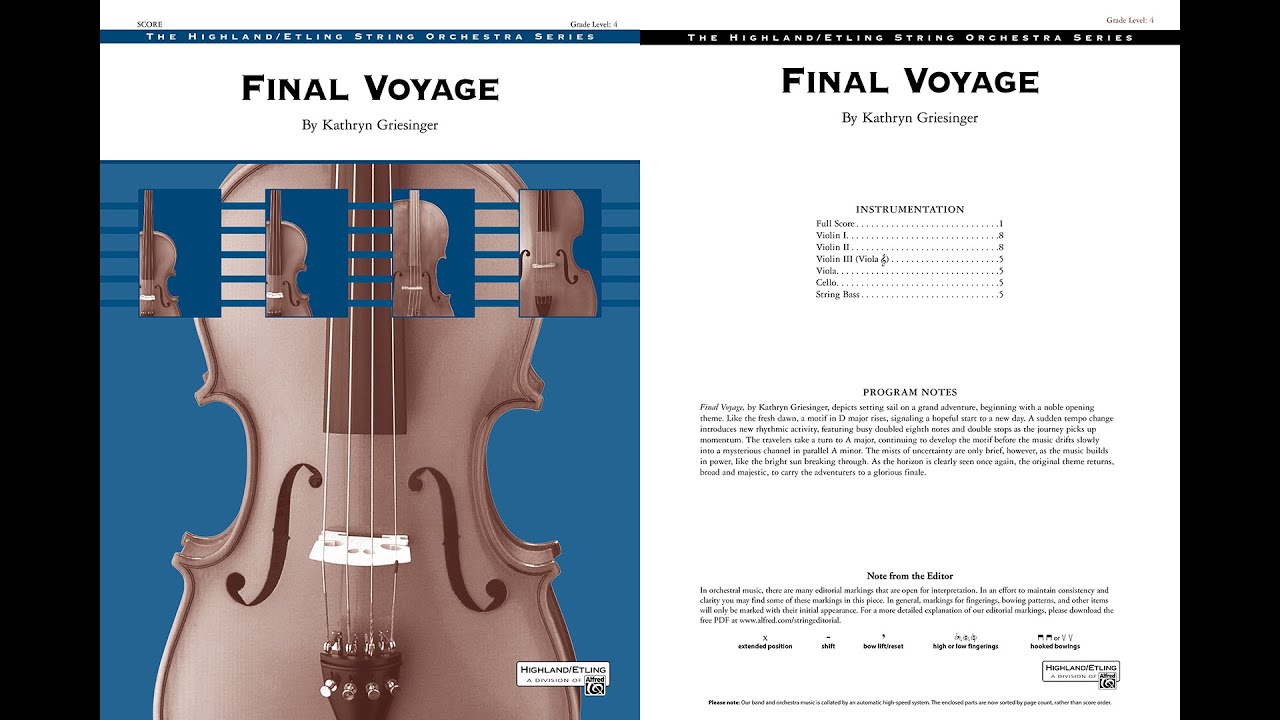 Final Voyage, by Kathryn Griesinger – Score & Sound