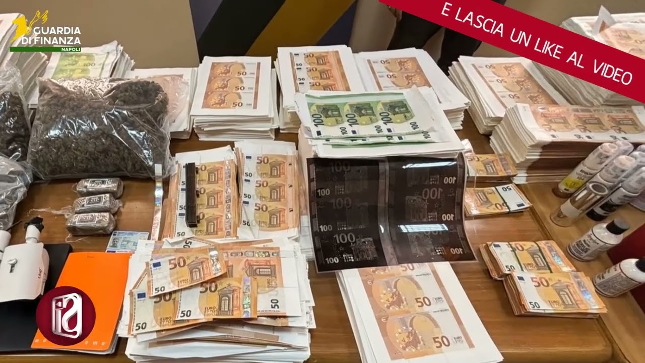 Maxi stamperia di soldi falsi scoperta a Napoli: sequestrati 2,8 milioni, un arresto