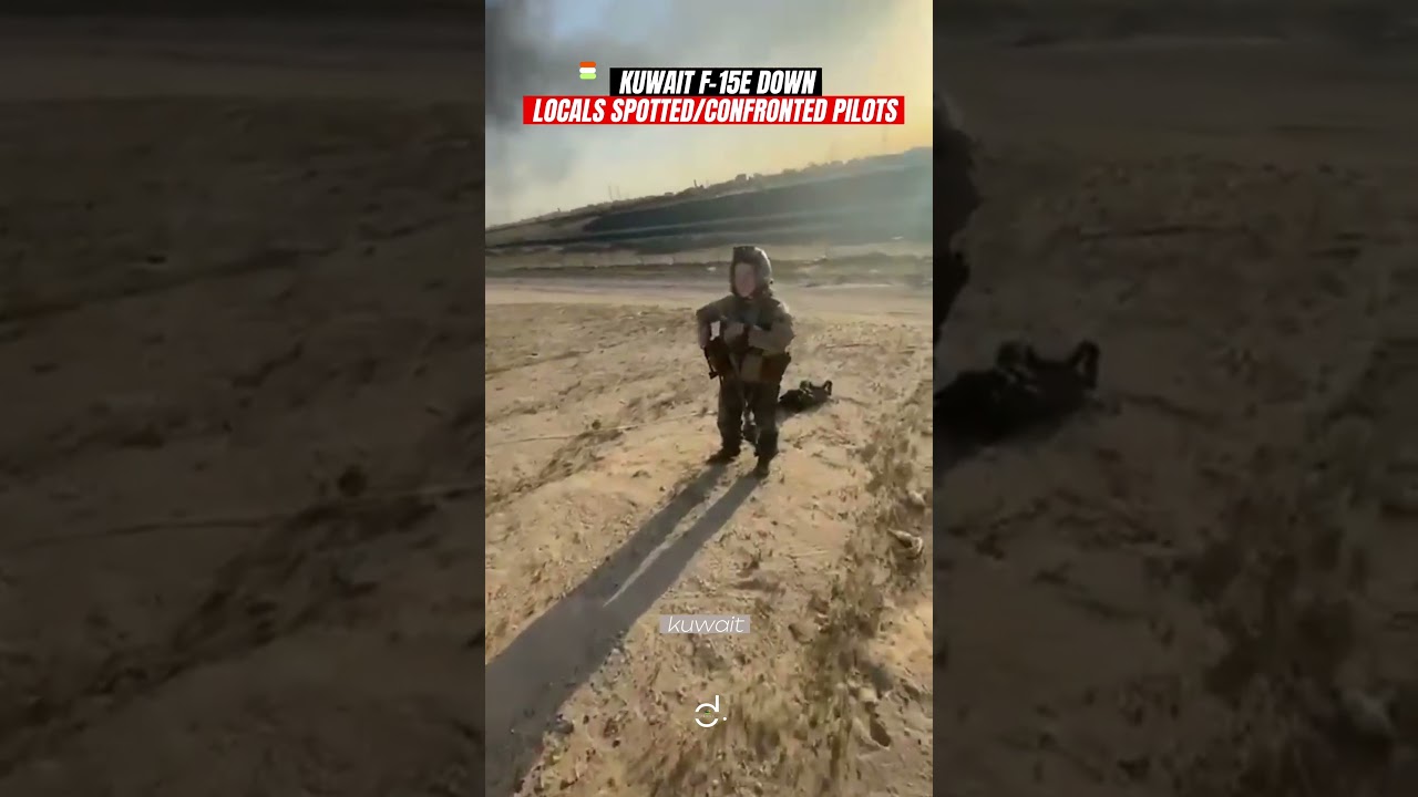 Tense Moments After F-15 Crash in Kuwait!🤯 #shorts