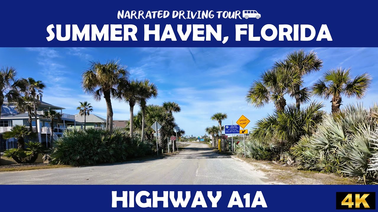 🌴🚗 Scenic 4K Drive Along A1A | Summer Haven, Florida | Ocean Views & Coastal Vibes