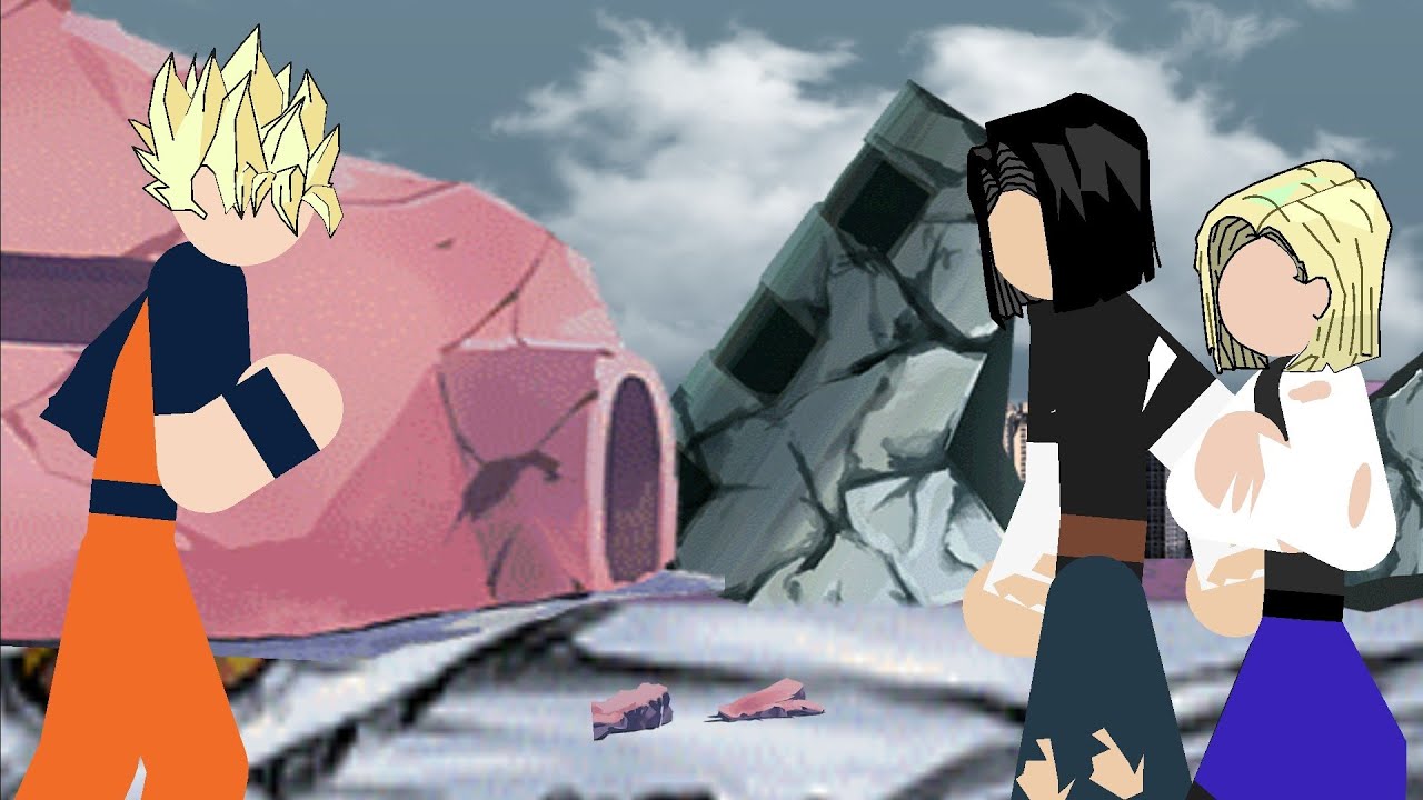 Future Gohan vs Androides animation (stick-nodes)