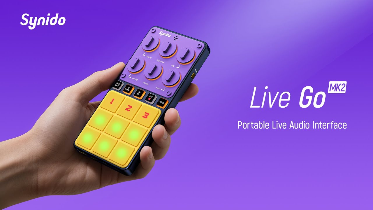 【New Release】 Synido LIVE GO MK2：Portable Rechargeable Live Sound Card