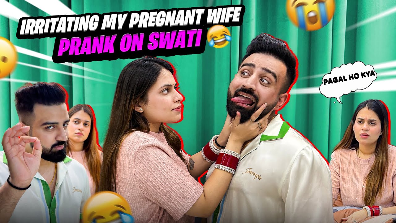 IRRITATING MY PREGNANT WIFE 😂 || PRANK ON SWATI 😂 || RajatSwatiVlogs #prank #pregnancy 