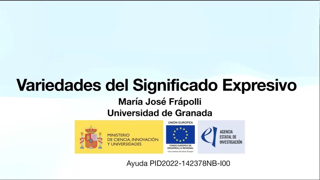 María José Frápolli (Universidad de Granada): Variedades del Significado Expresivo