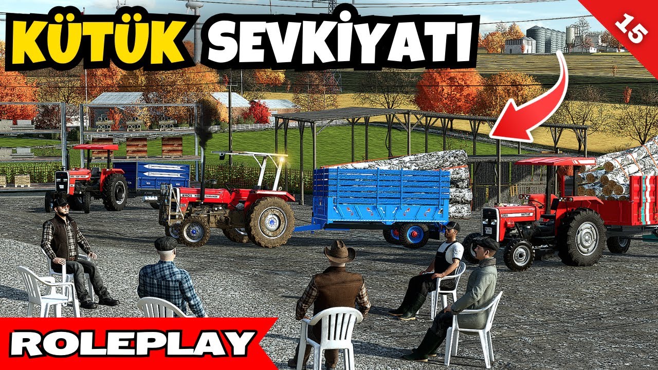 İNŞAATÇI ÇIRAĞINDAN TRAKTÖRLE ODUN TAŞIMA İŞİ | FS 22 GERÇEK HAYAT | MEDRP SİVAS | S5 B15