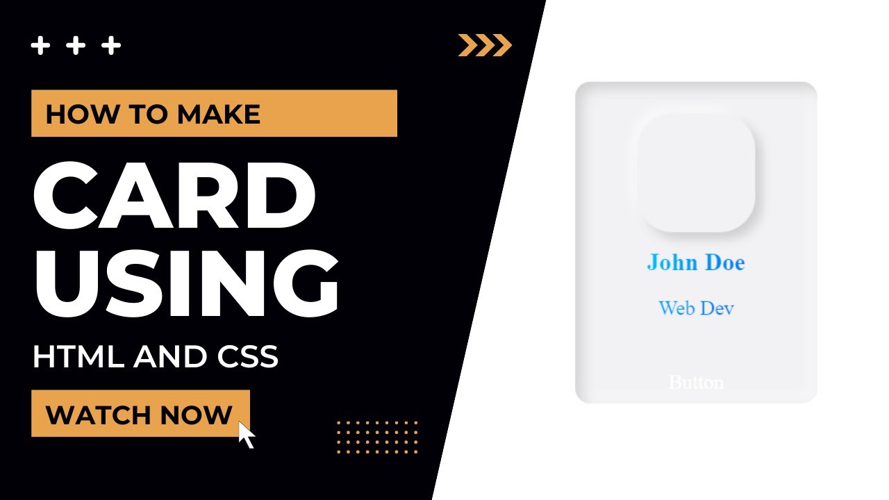 How To Make Card Using HTML And CSS | CC Code