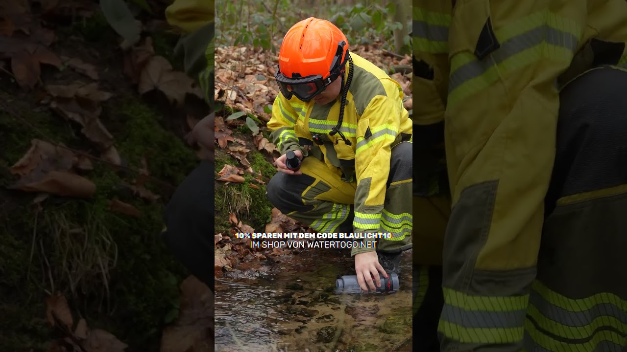 Überall Trinkwasser im Einsatz mit dieser Filterflasche! 🚒💦 #blaulicht #feuerwehr #einsatz