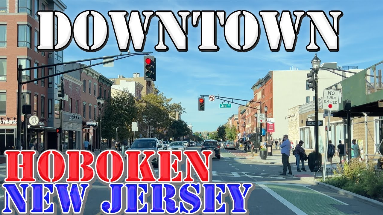 Hoboken - New Jersey - 4K Downtown Drive