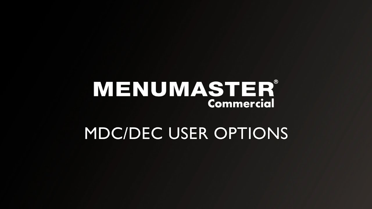06 - How to Access and Change User Options (MDC/DEC)