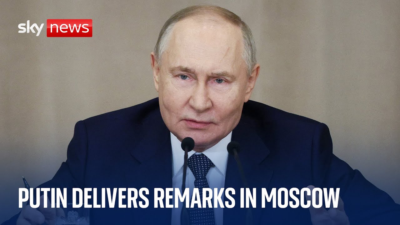 Vladimir Putin delivers remarks at the Future Technologies Forum