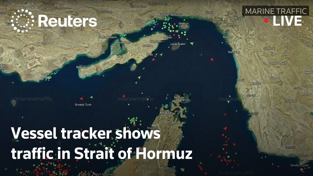 LIVE: Vessel tracker shows traffic in Strait of Hormuz
