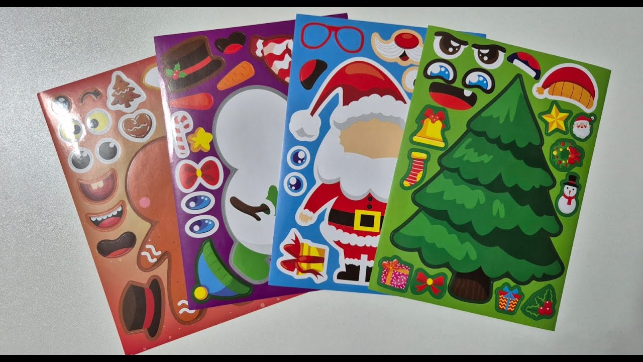 ASMR Christmas Sticker #paper #sticker #rpstickers #asmr #subscribe #asmrvideo #diy #relaxing#relax