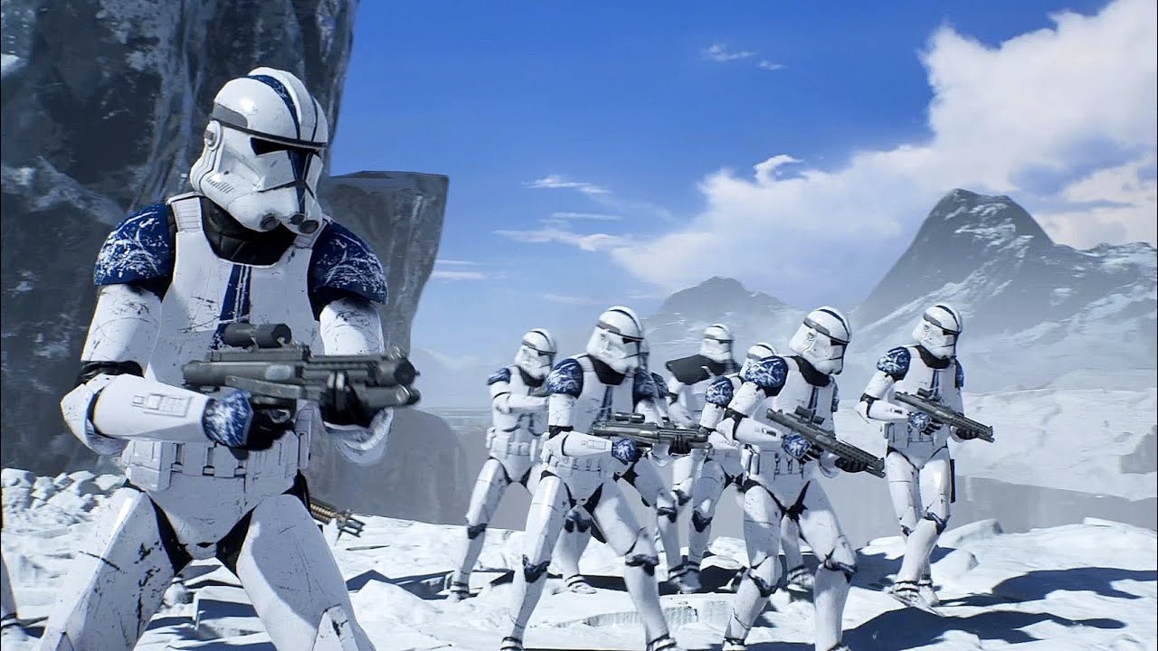 501st Legion Clone Troopers vs Purge Troopers - STAR WARS JEDI FALLEN ORDER NPC Wars