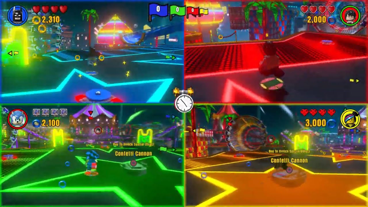 LEGO Dimensions: 4-Player Co-Op Battle Arena (Capture The Flag) - Sonic Carnival Night Zone