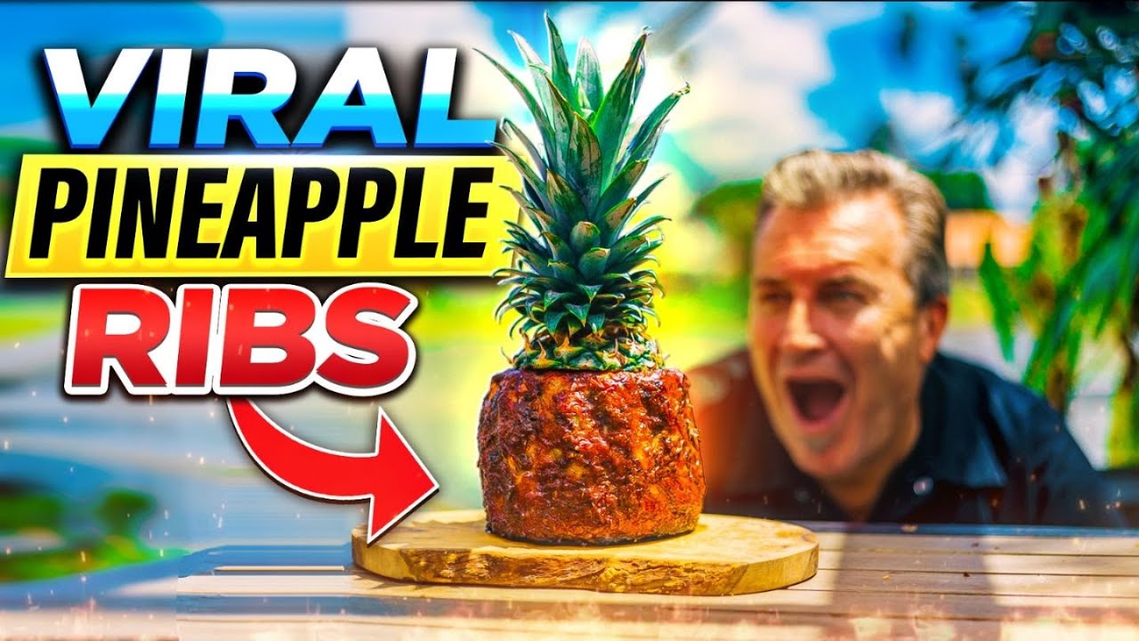 The VIRAL Swineapple - Pineapple Wrapped in Ribs on the Big Green Egg!