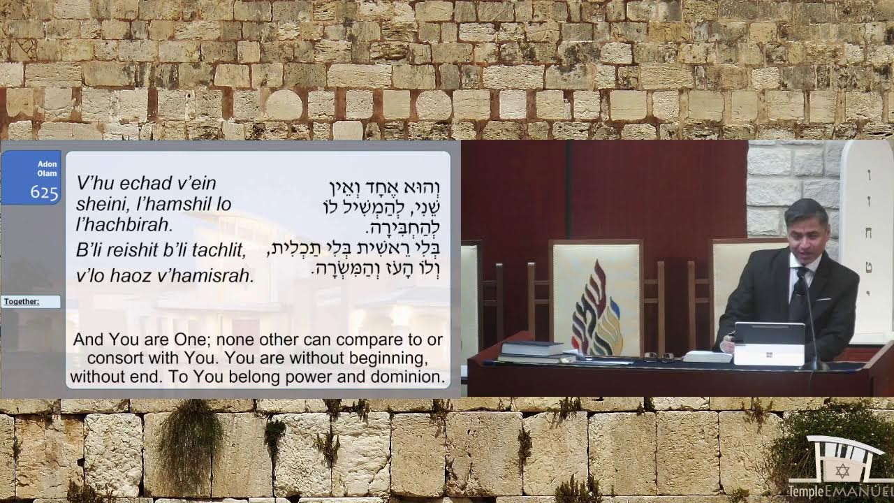 Temple Emanuel Marriv Shabbat Service