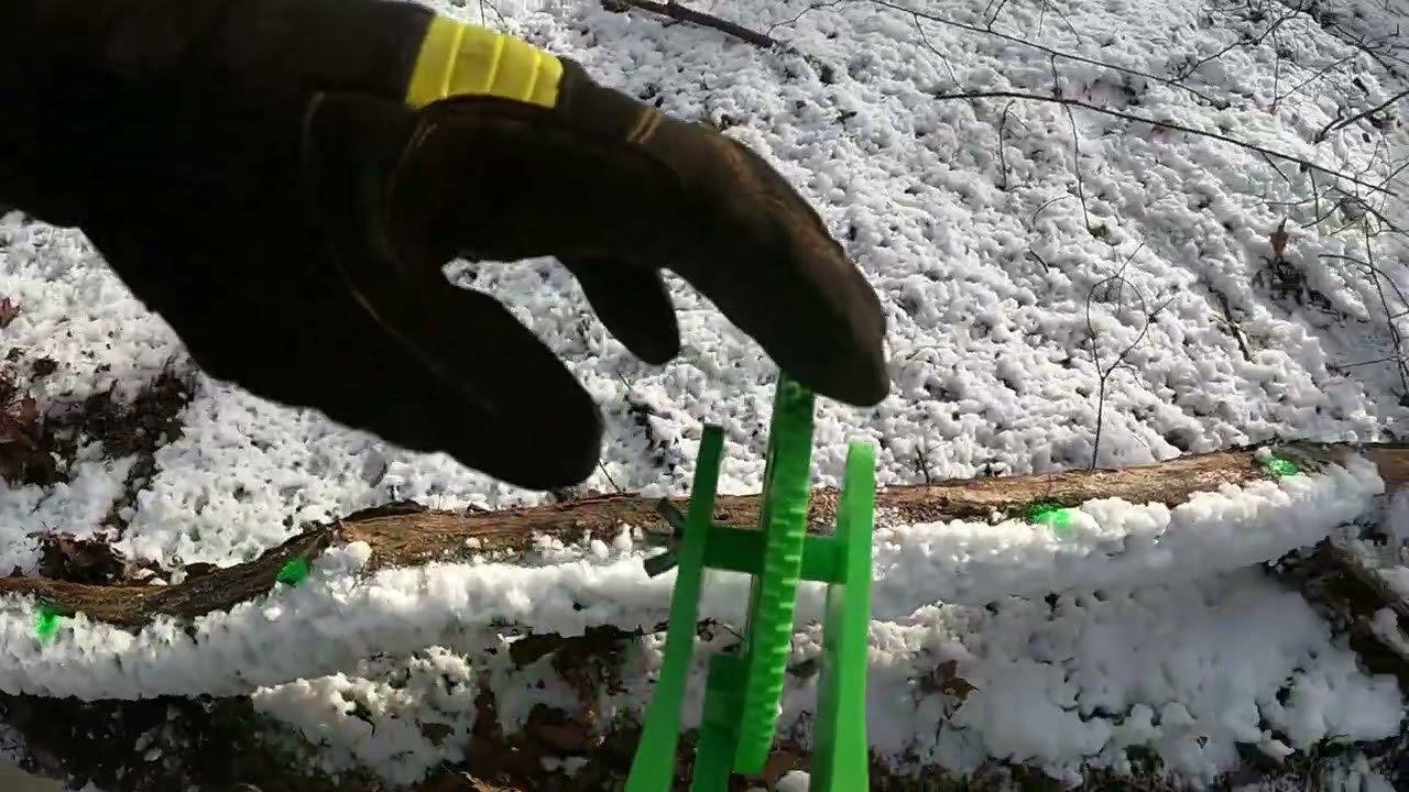 Snow day Fun. #firewood #woodhound #getsplitdone #chainsaw #portedchainsaw #winter #letsgetit