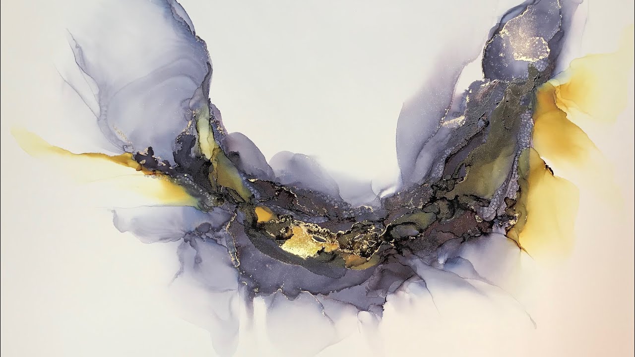 Alcohol Ink Abstract painting process (#8)