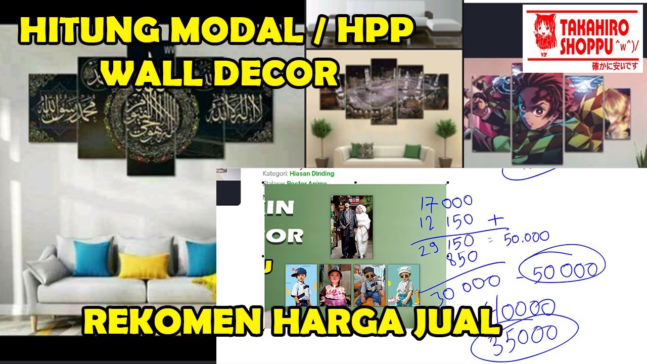 Hitung Modal HPP Wall Decor Kayu dan Harga Jualnya di Pasaran