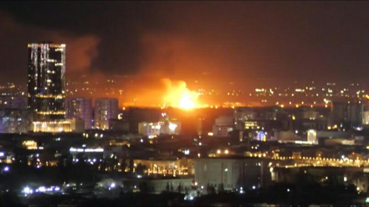 Moment of strike close to military base near Erbil airport in Iraq | AFP