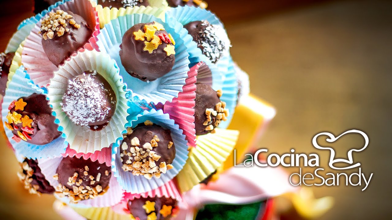 Bombones de chocolate y coco en recetas faciles
