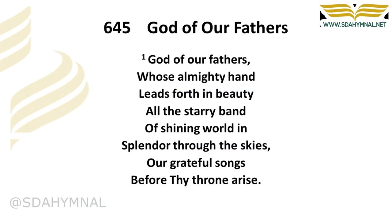 God of our fathers Hymn Instrumental With Lyrics | SDA HYMNAL 645