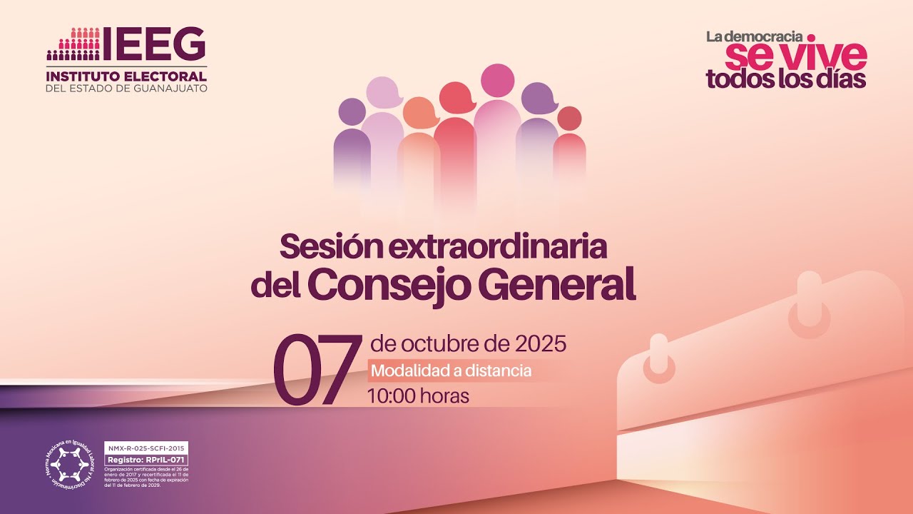 Sesi&oacute;n Extraordinaria del Consejo General. del #IEEG - IEEG 07 Octubre 2025