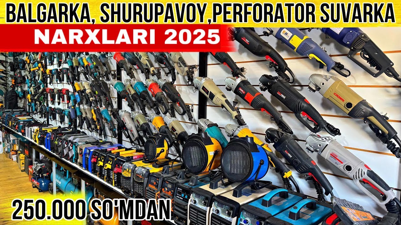 📹 BALGARKA,SHURUPAVOY,PERFORATOR,SUVARKA APPARAT NARXLARI 2025 YIL JOYIDAN
