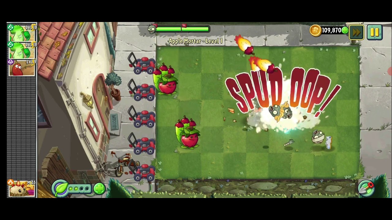 PvZ 2 - New Plant Nursury - Apple Mortar - Level 1 to Level 3