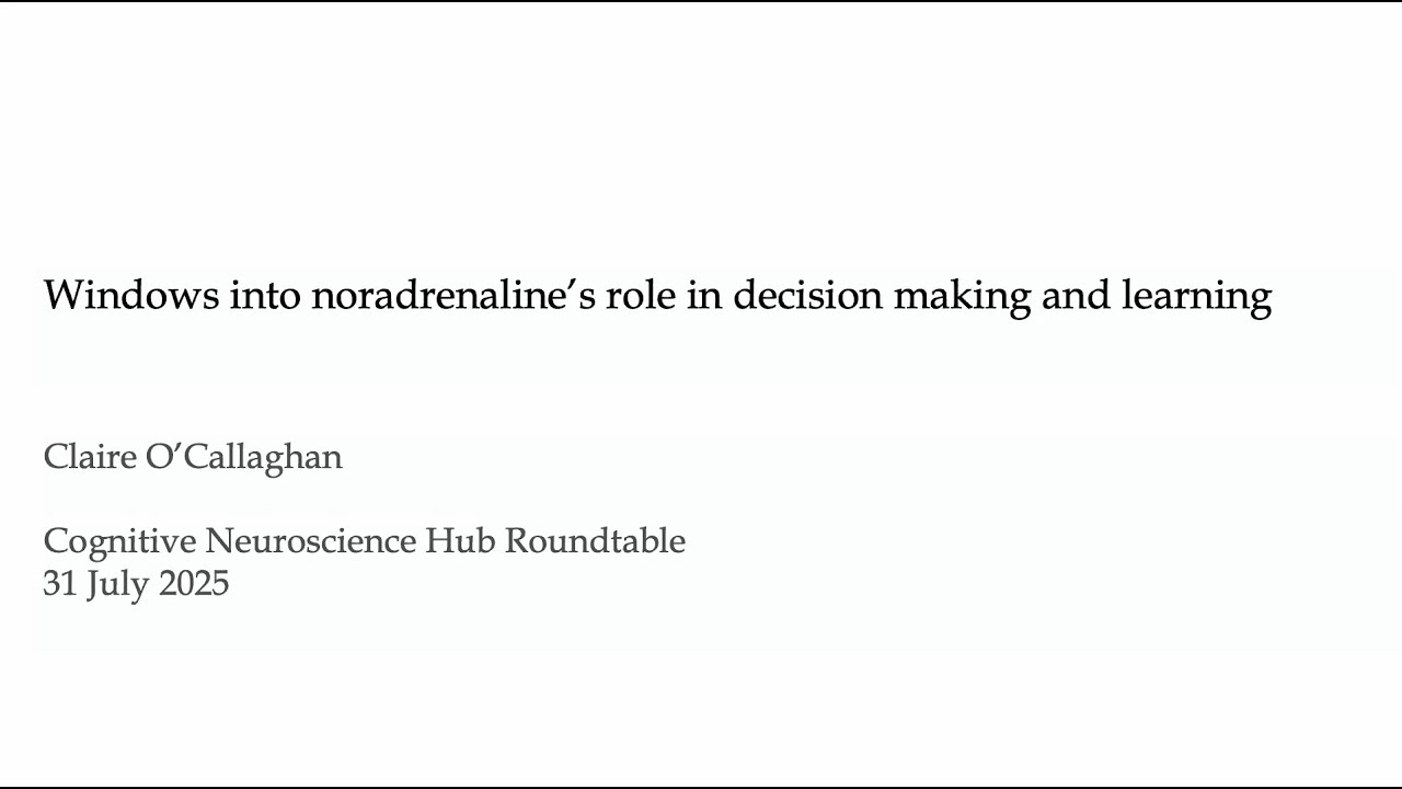 Cog Neuro Hub July Roundtable: Dr Claire O'Callaghan