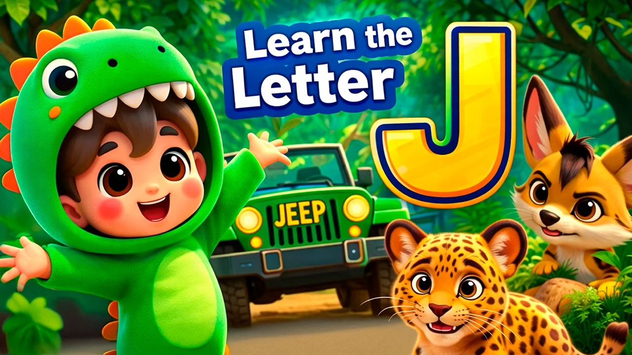 Learn the Letter J! /j/ Phonics Song for Kids | Jungle Jeep Rescue Adventure