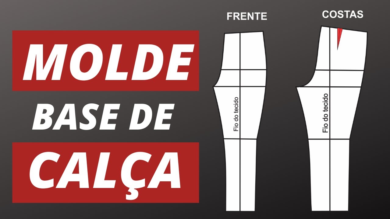 Como fazer calça - Molde base passo a passo | Gisele Maués