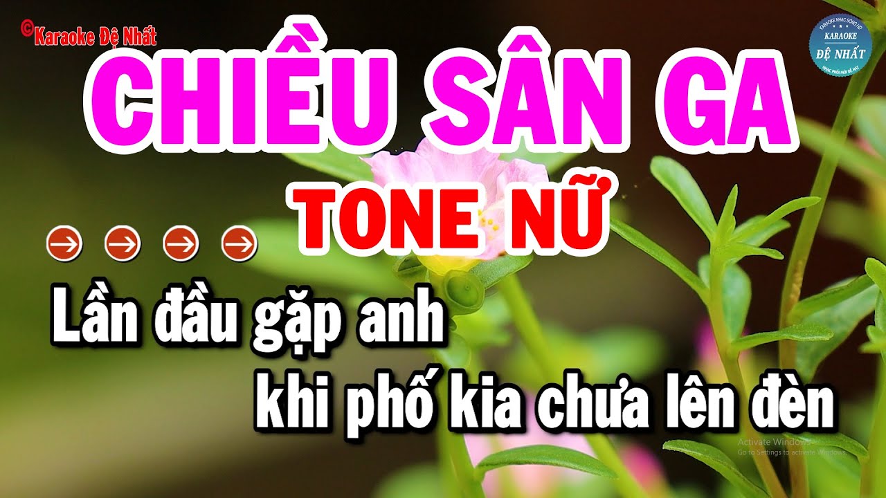 Karaoke Chiều Sân Ga Tone Nữ Nhạc Sống Mới Dễ Hát Nhất | Karaoke Đệ Nhất