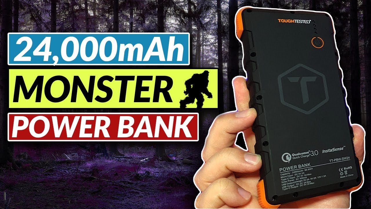 24000mah Solar Power Bank | ToughTested Bigfoot Power Bank