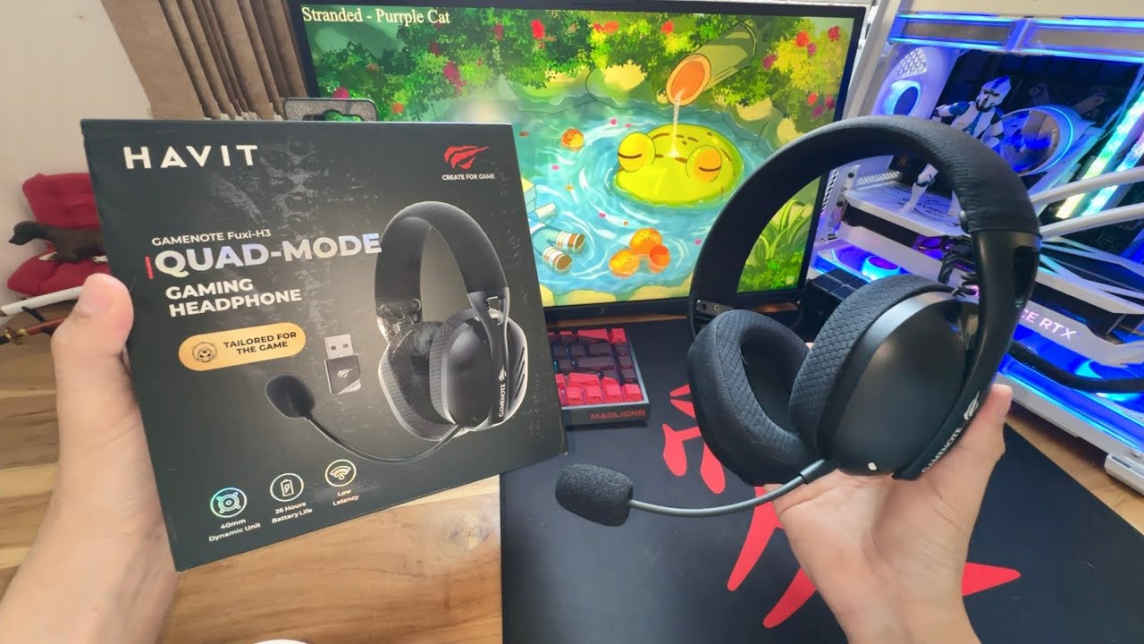 Headset Sem fio Barato mais vendido no Brasil - Havit Fuxi h3