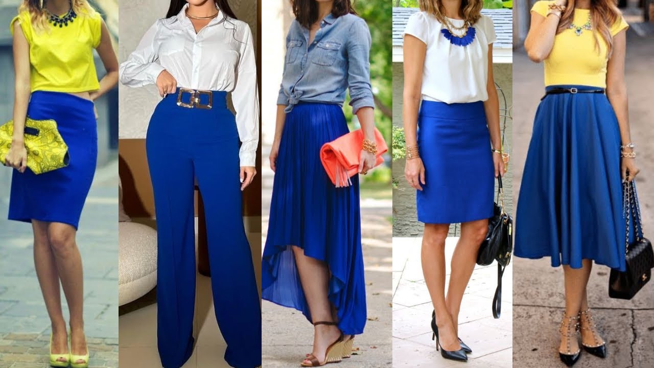 ¡Looks y Outfits en Azul que te harán lucir increíble  Elegancia y Estilo con Azul Marino y Azul Rey