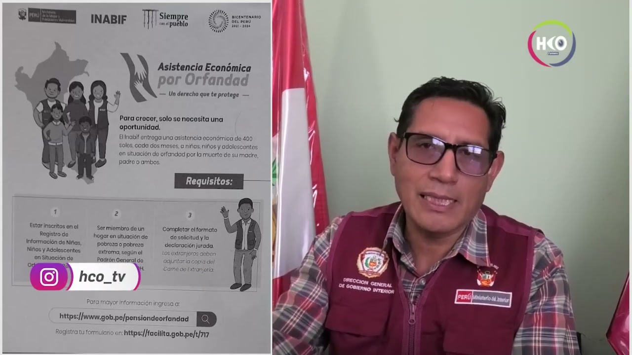 SUBPREFECTO EXPLICA SOBRE BONO POR ORFANDAD QUE ASISTE A MENORES DE 18 AÑOS