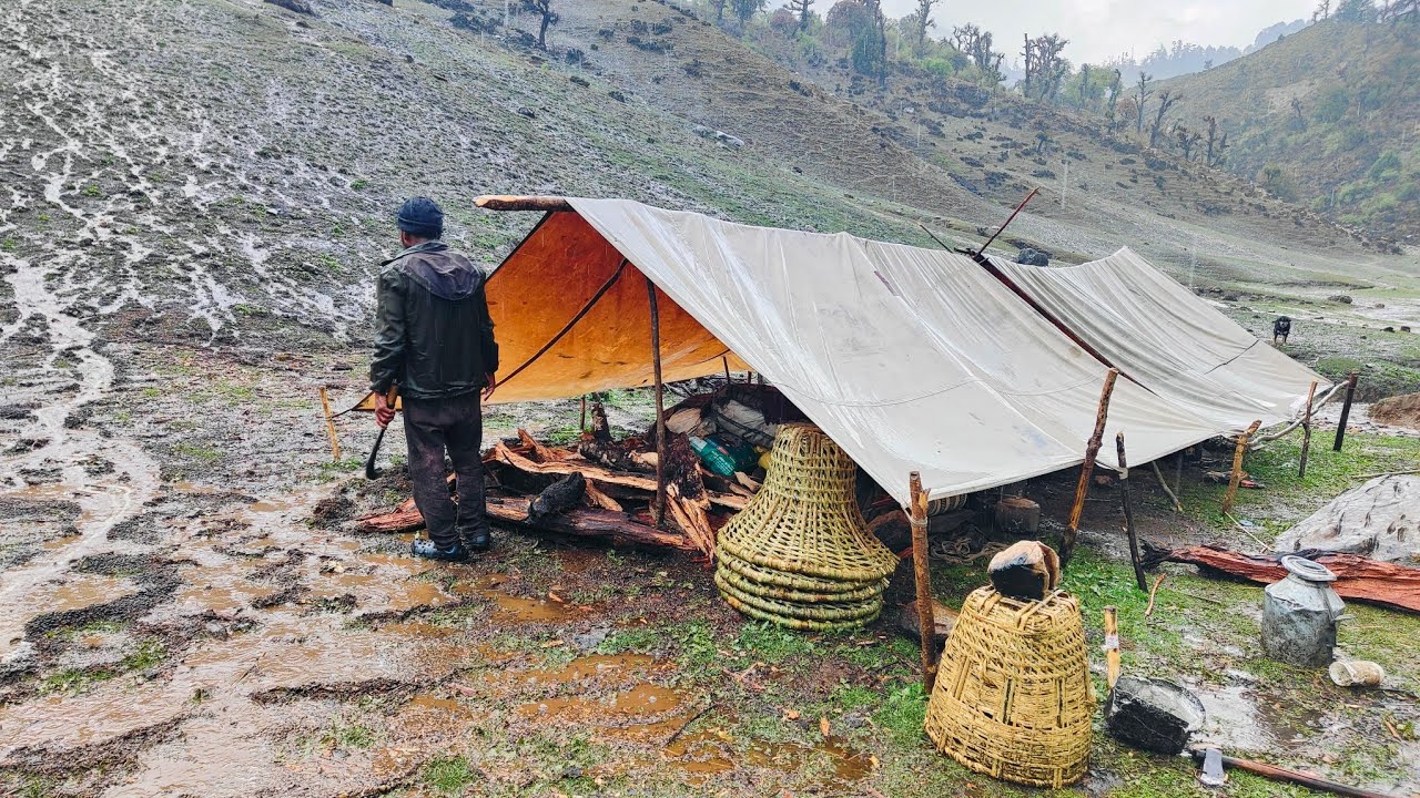 Surviving Life in The Nepali Mountains During The Rainy Season | Rainy Day in Nepal | RealNepaliLife