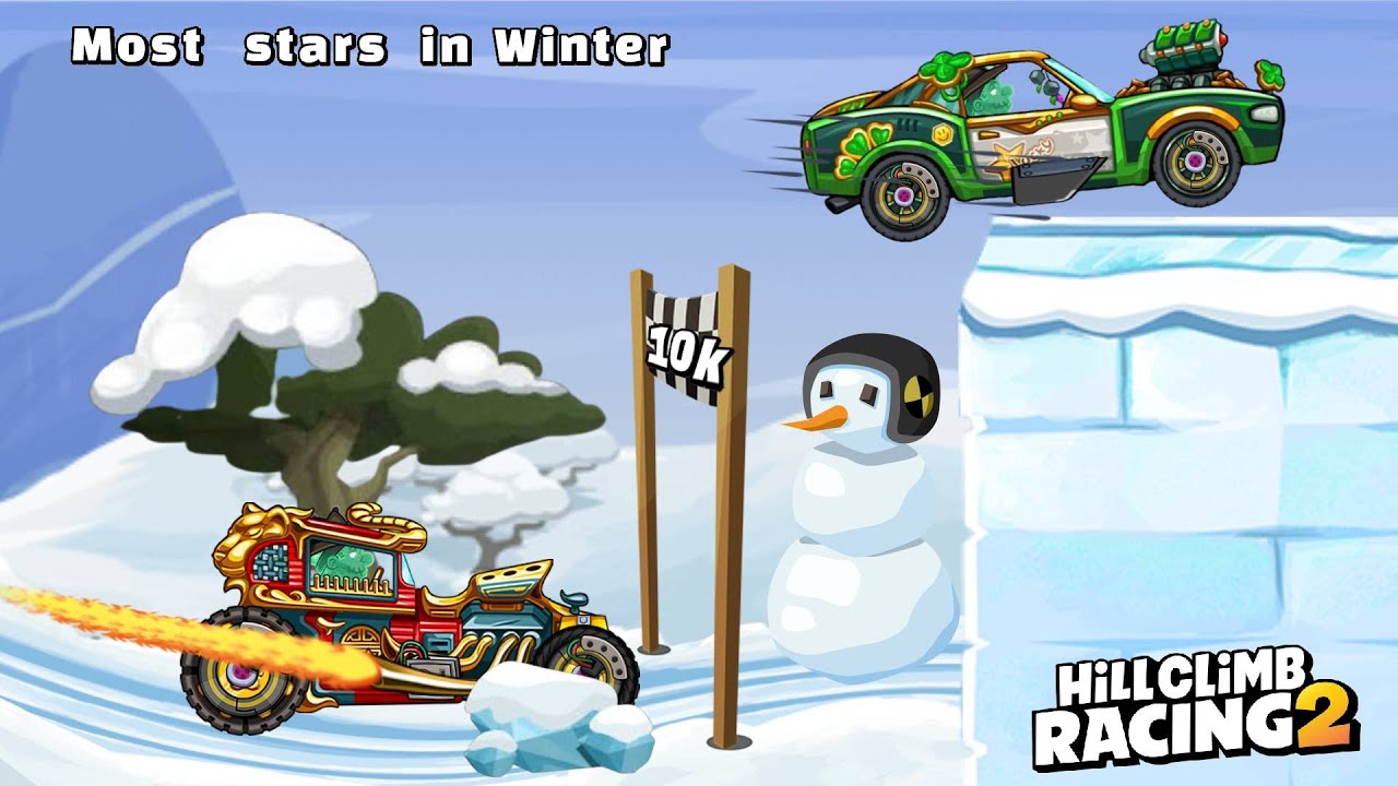 Most stars in winter😱 258 712⭐ - Hill Climb Racing 2