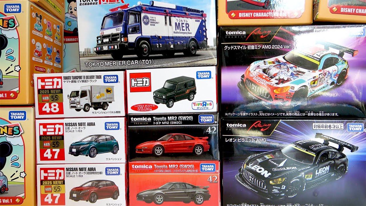 2025年7月19日の新商品トミカを開封！ノート、ヤマト、MR2、ジムニー、TOKYO MER ER CARなど