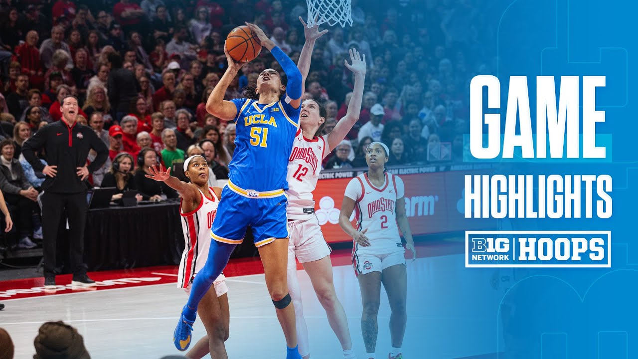 Матч UCLA против Ohio State | Основные моменты | Женский баскетбол Big Ten | 28.12.2025