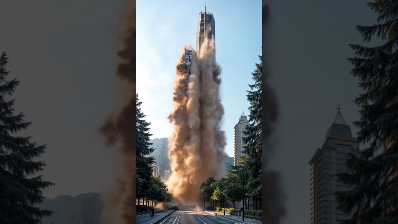 A beautiful building destroyed in an instant 🏛️💥 #demolition #shorts #architecture