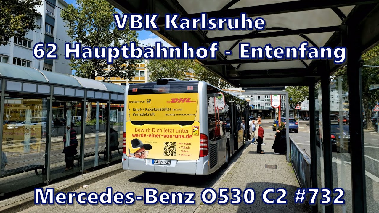VBK Karlsruhe - Linie 62, Mercedes-Benz O530 C2 #732